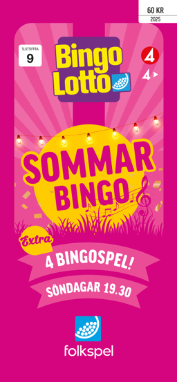 En rosa bingolott för sommarbingo
