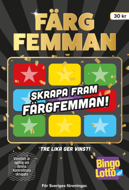 FärgFemman-skraplott, 30 kr.