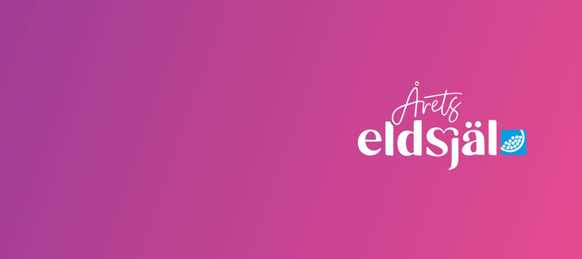 Årets Eldsjäl-logotyp med rosa bakgrund från Folkspel.