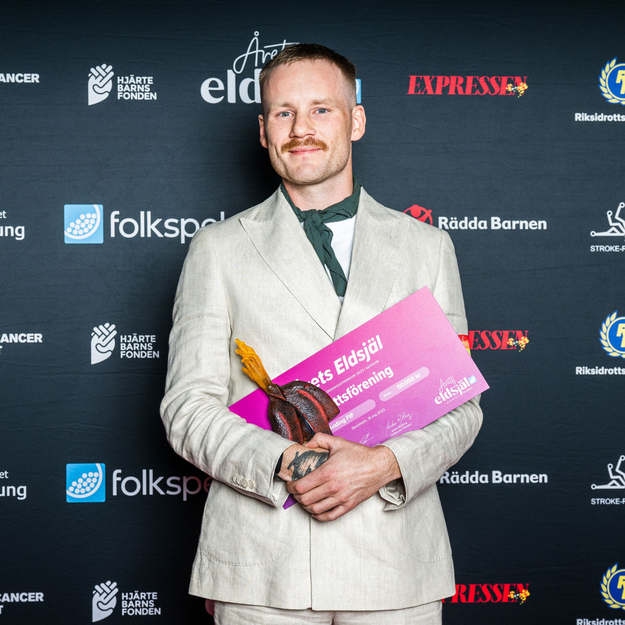 Kristoffer Pilmalm från Qviding FIF – vinnare av årets idrottsförening på årets eldsjäl 2023