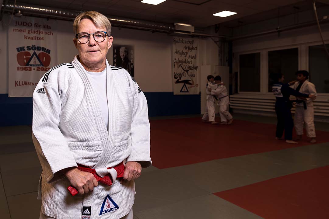 Ann Löf i judohall för porträtt för Årets Ledare.