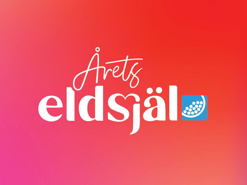 Logotyp i rosa/rött för Årets Eldsjäl – Folkspel.