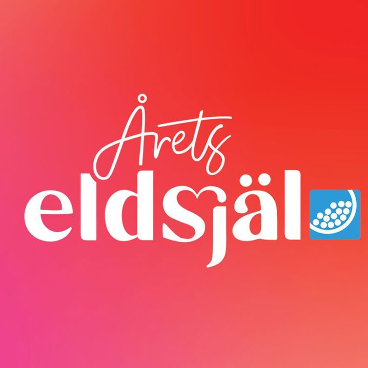 Logotyp i rosa/rött för Årets Eldsjäl – Folkspel.