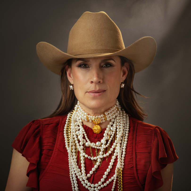 Jill Johnson i en cowboyhatt