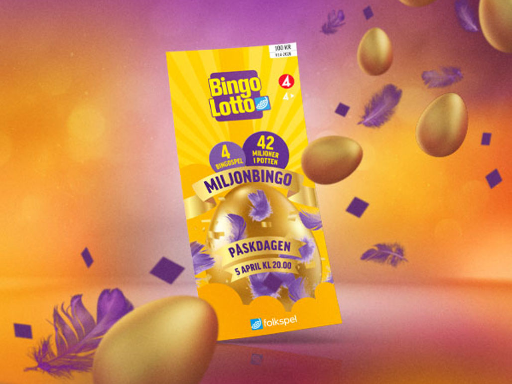 En gul bingolott med påskmanér