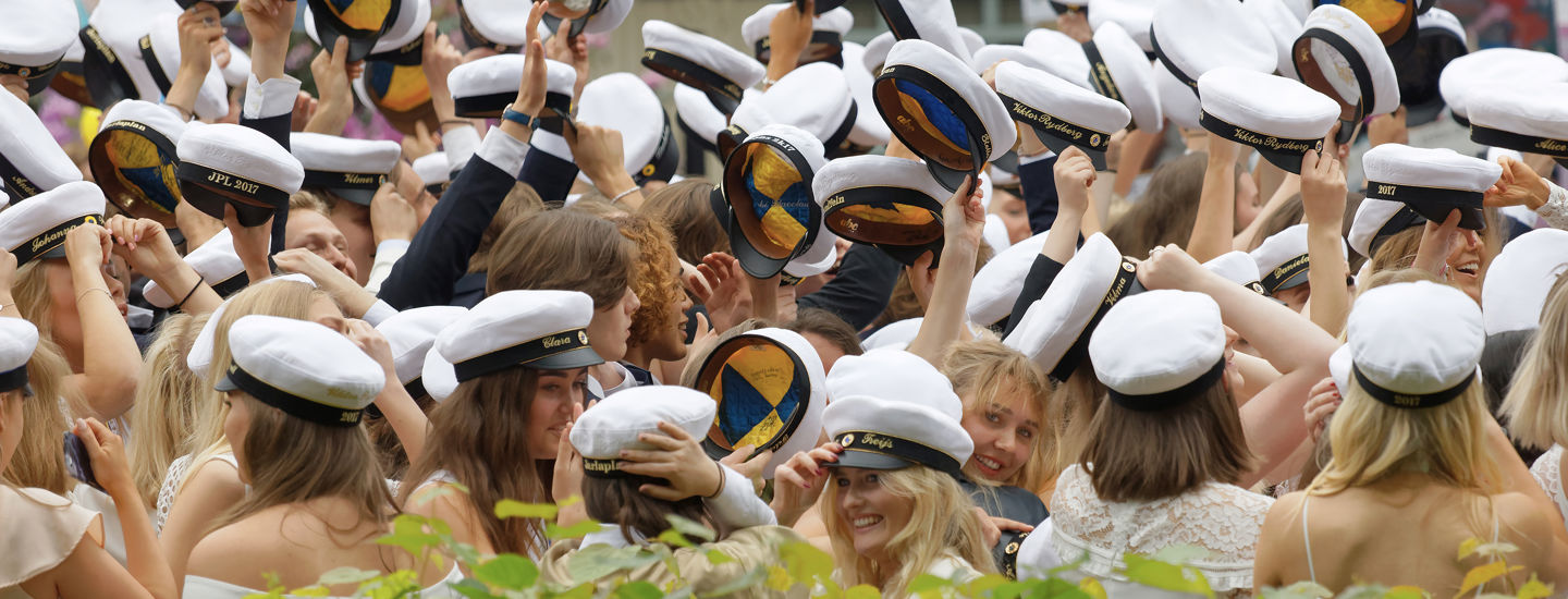 En samling studenter som firar sin stora dag