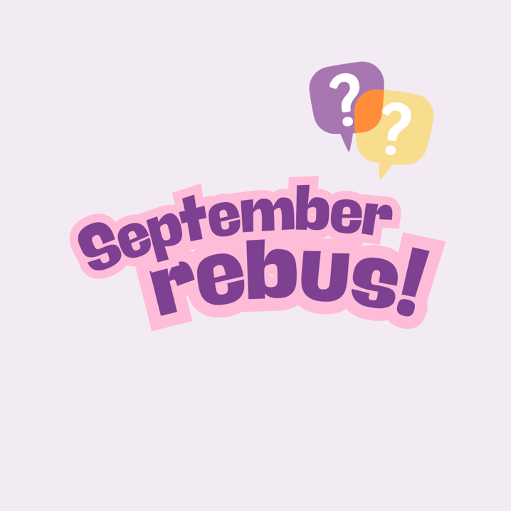 texten september rebus bredvid två tecknade frågetecken