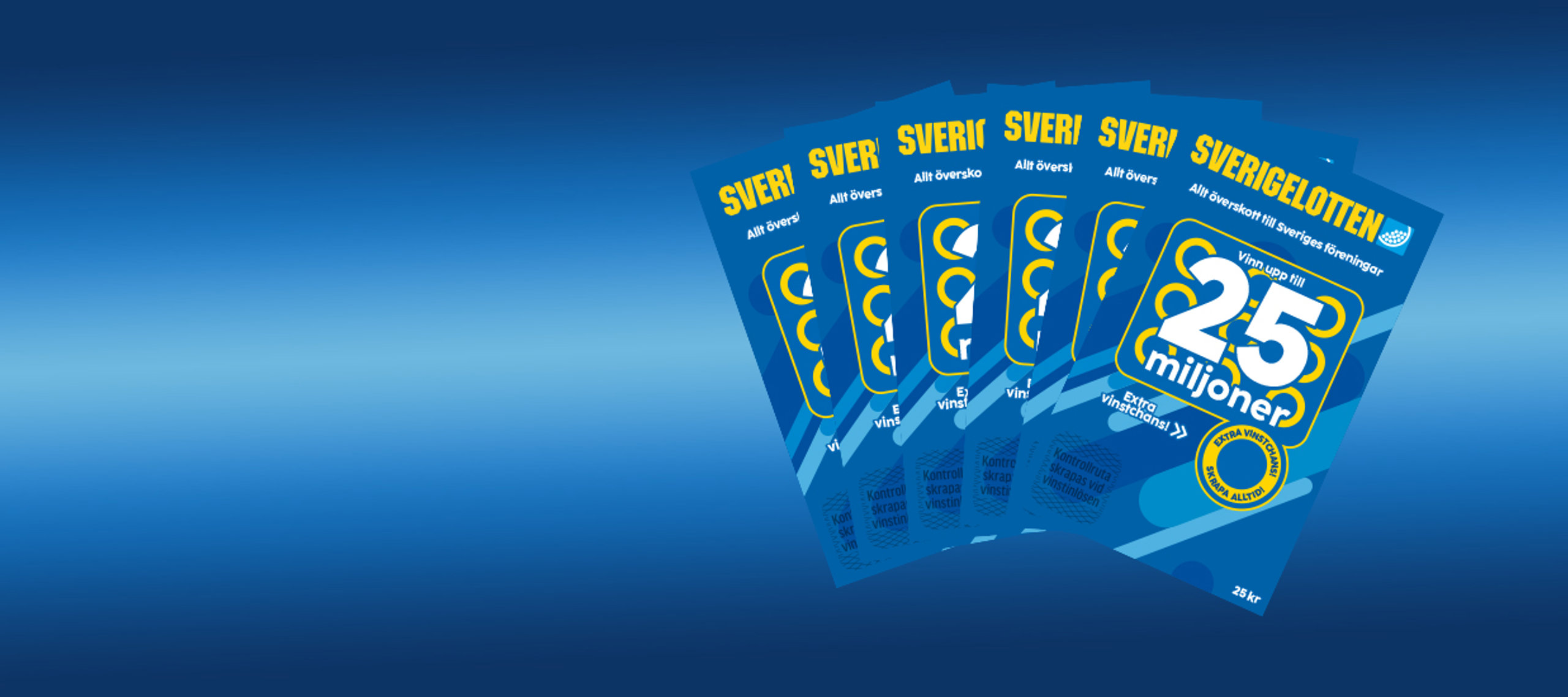 Flera Sverigelotter med chans att vinna upp till 25 miljoner kronor.